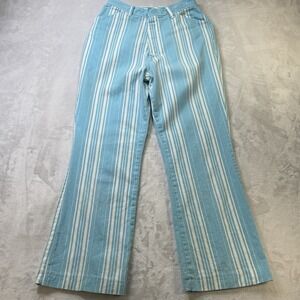 Vintage‎ 60s 70s miss Womens Flared Bell Bottom Disco Hippy Pants Striped